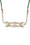 XAGO_White Pearls Le Saira Chaand Choker _Online_at_Aza_Fashions