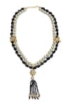 Shop_XAGO_Blue Onyx Le Batel Sitara Pearl And Necklace _at_Aza_Fashions