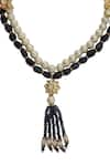 XAGO_Blue Onyx Le Batel Sitara Pearl And Necklace _Online_at_Aza_Fashions