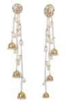 Buy_XAGO_White Pearls Le Anetheia And Kundan Embellished Long Jhumkas _Online_at_Aza_Fashions