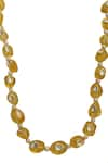 Buy_XAGO_Yellow Kundan Le Kalonice Quartz And Necklace _Online_at_Aza_Fashions