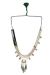 Buy_XAGO_Green Pearls Le Eos And Quartz Embellished Layered Necklace _at_Aza_Fashions