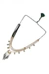 Buy_XAGO_Green Pearls Le Eos And Quartz Embellished Layered Necklace _Online_at_Aza_Fashions