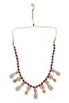 Shop_XAGO_Multi Color Pearls Le Chryses Onyx And Kundan Embellished Necklace _Online_at_Aza_Fashions