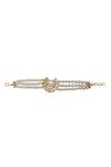 XAGO_White Pearls Le Eleonora Chand And Kundan Bracelet _at_Aza_Fashions