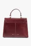 Shop_Tan & Loom_Maroon Plain Mini City Satchel Bag _at_Aza_Fashions