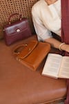 Shop_Tan & Loom_Maroon Plain Mini City Satchel Bag _Online_at_Aza_Fashions