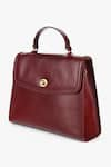 Tan & Loom_Maroon Plain City Satchel Bag _at_Aza_Fashions