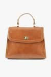 Shop_Tan & Loom_Brown Plain Mini City Satchel Bag 