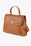 Tan & Loom_Brown Plain Mini City Satchel Bag _Online