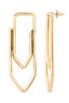 Anaash_Gold Plated Paper Clip Studs _at_Aza_Fashions