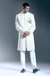 Buy_Rohit Bal_Ivory Embroidery Tiger Placed Sherwani _at_Aza_Fashions