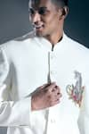 Rohit Bal_Ivory Embroidery Tiger Placed Sherwani _at_Aza_Fashions