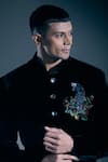 Buy_Rohit Bal_Black Embroidery Tiger Placed Sherwani 