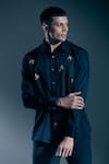 Buy_Rohit Bal_Black Embroidery Bird Shirt _Online_at_Aza_Fashions