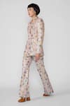 Aisha Rao_Ivory Sequin Tulle Printed Abstract Lapel Collar Blazer And Pant Set _Online_at_Aza_Fashions