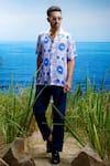 Buy_Asuka_White Habutai Silk Printed Floral Geometric Riviera Shirt _at_Aza_Fashions