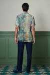 Shop_Asuka_Green Habutai Silk Printed Abstract Mystic Terrain Shirt _at_Aza_Fashions