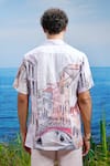 Shop_Asuka_White Linen Printed Venice Dreamscape Shirt _at_Aza_Fashions