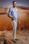 Shop_Asuka_White Linen Printed Mayfair Moments Shirt _Online_at_Aza_Fashions