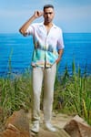 Buy_Asuka_White Linen Printed Whispering Valley Shirt _at_Aza_Fashions