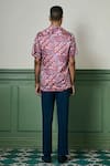 Shop_Asuka_Pink Habutai Silk Print Mirage Rhapsody Shirt _at_Aza_Fashions