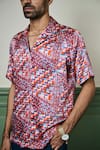 Buy_Asuka_Pink Habutai Silk Print Mirage Rhapsody Shirt _Online_at_Aza_Fashions