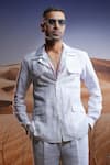 Buy_Asuka_White Linen Plain Safari Jacket With Trouser _Online_at_Aza_Fashions