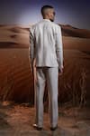 Shop_Asuka_Beige Linen Plain Dune Sirocco Safari Jacket With Trouser _at_Aza_Fashions