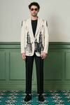 Buy_Asuka_Ivory Lachka Hand Painted City Scape Blazer With Trouser _at_Aza_Fashions