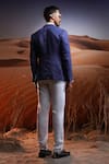 Shop_Asuka_Blue Delave Linen Voyager Blazer _at_Aza_Fashions