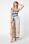 Buy_Ekastories_White Modal Satin Printed Floral Sarong Skirt _Online_at_Aza_Fashions