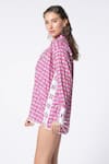 Ekastories_Pink Mul Cotton Printed Collared Patchwork Shirt _Online_at_Aza_Fashions