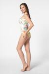 Shop_Ekastories_White Lycra Halter Floral Pattern Swimsuit _Online_at_Aza_Fashions