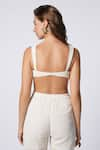 Shop_Ekastories_White Mesh Cotton Embroidery Sweetheart Neck Luxe Dispersing Circle Bralette _at_Aza_Fashions