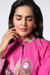 Buy_Ekastories_Pink Mul Cotton Print Fern Blossom Collar Radiating Wonder Shirt With Pant _Online_at_Aza_Fashions