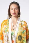 Buy_Ekastories_Orange Flex Print Botanic Open Neck Nautical Nirvana Bloom Jacket _Online_at_Aza_Fashions