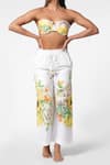 Ekastories_White Flex Print Sunny Bloom Eden Flared Pant _Online_at_Aza_Fashions