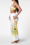 Buy_Ekastories_White Flex Print Sunny Bloom Eden Flared Pant _Online_at_Aza_Fashions