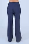 Shop_Leh Studios_Blue 100% Viscose Plain Suit Pant _at_Aza_Fashions