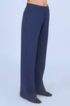 Buy_Leh Studios_Blue 100% Viscose Plain Suit Pant _Online_at_Aza_Fashions