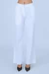 Buy_Leh Studios_White 100% Viscose Plain Suit Straight Pant _Online_at_Aza_Fashions