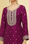 Shop_Samyukta Singhania_Magenta Kurta And Pant: Silk & Dupatta: Checkered Pattern Set For Women_Online_at_Aza_Fashions