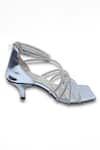 Buy_Sana K luxurious Footwear_Silver Rhinestone Atmika Strap Studded Heels _Online_at_Aza_Fashions