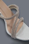 Sana K luxurious Footwear_Gold Rhinestone Embellished Heels _at_Aza_Fashions