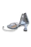 Buy_Sana K luxurious Footwear_Silver Rhinestone Sil Strap Studded Heels _Online_at_Aza_Fashions