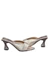 Buy_Sana K luxurious Footwear_Rose Gold Zara Textured Pattern Heels _Online_at_Aza_Fashions