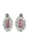 Buy_Sangeeta Boochra_Pink Stone Studded Earrings _Online_at_Aza_Fashions