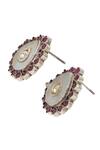 Buy_Sangeeta Boochra_Purple Stone Embellished Stud Earrings _Online_at_Aza_Fashions