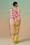 Shop_Dressfolk_Multi Color Pure Cotton Aam Bagaan Pallu Saree With Unstitched Blouse Piece _at_Aza_Fashions